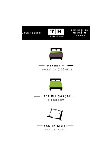 Tabu Home Çarşafı Lastikli Kapadokya Balon Krem Tek Kişilik Nevr