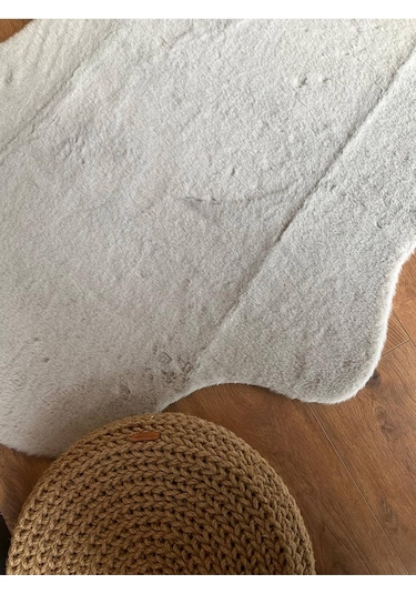 Saraz Halı Tavşan Tüyü Post Peluş Ultra Yumuşak Post Puffy Gri