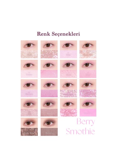 Dasique Mat Ve Işıltılı Renk Seçenekleri Sunan Far Paleti Shadow Palette 18 Berry Smoothie 18 Berry Smoothie