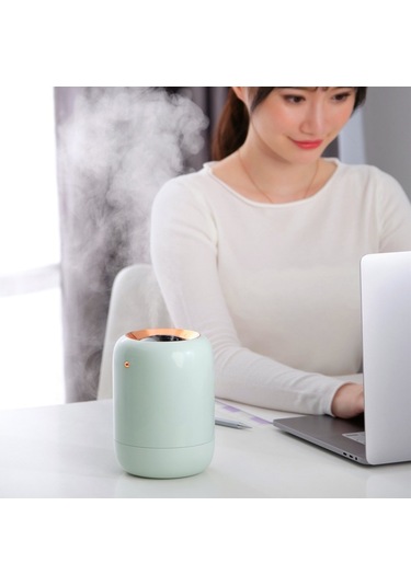 M09 Çift Nozullu Hava Nemlendirici Led Dijital Ekran Uv Sterilizasyon Taşınabilir Araç Nemlendirici, Ürün Özellikleri: Şarj Edilebilir Tip Yeşil