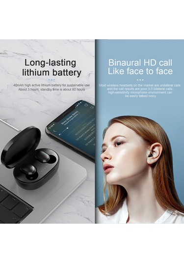 Kangvka A6s Pro Tws Kablosuz Kulaklık: Şık Renkler, Bt 5.0, Ipx4 Suya Dayanıklı, 10m Menzil, 8mm Ses Sürücüsü.