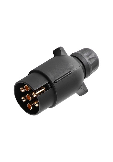 Konesam Avrupa Stili 7 Pinli N Tipi Plastiğe Dayanıklı Tırnak Bağlantı Plug, Fren, Sinyal Ve Etiket Lambaları İçin Güvenli Bağlantı, Kolay Kurulum - Trailer Ve Karavanlar İçin