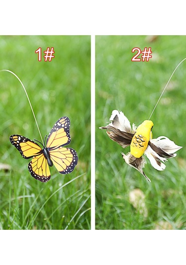 Qingmipy Güneş Enerjili Uçan Kelebek Ve Kuş Bahçe Dekoru - Gerçekçi Hareketli Süs