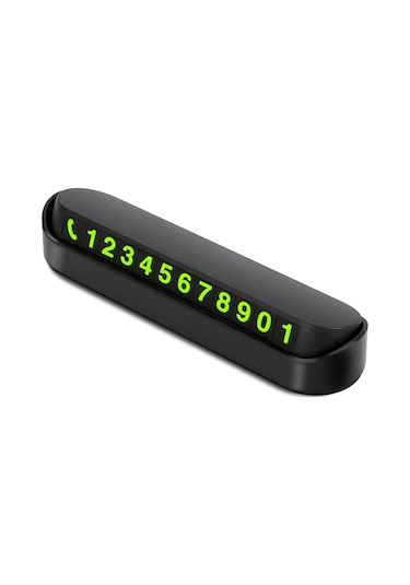 Araç İçi Park Telefon Numarası Fosforlu Oto Numaratör Plaka Kartı Gece Görünür