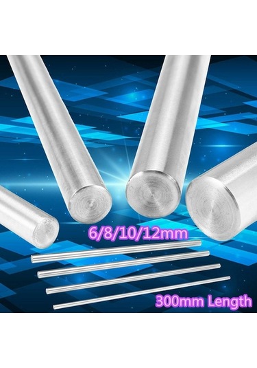 Novahub 1 Adet 6mm-20mm Lineer Mil 3d Yazıcı Parçaları Silindir Krom Kaplama Astar Çubukları Eksen 100-550mm Lineer Çubuk 6x550mm