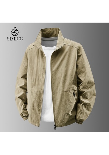 Sonbahar Yeni Rahat Nefes Alabilen Yumuşak Sade Erkek Ceketi Haki