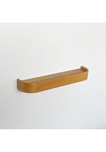 Ahşap Doğal Masif Duvar Rafı Meşe