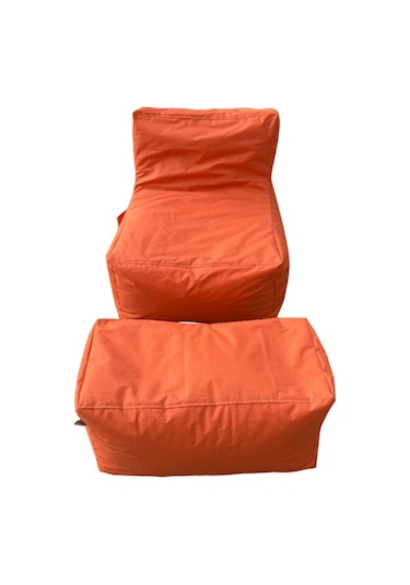 Xxl Sedir Armut Koltuk Ve Ayakucu Pufu Turuncu