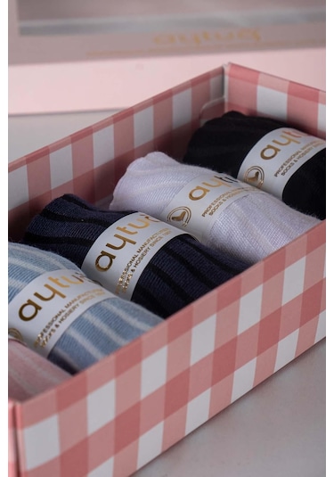 Aytuğ Kadın Bambu Patik Çorap 5 Çift Özel Kutulu Patik 34252 Çok Renkli