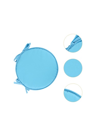 Suntek Yuvarlak Sandalye Yastık Zemin Pouf Mat Pedi Çay Mavi-30-cm Mavi 30 Cm