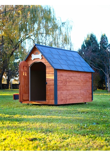 Mandu Isı Yalıtımlı Ahşap Köpek Kulübesi 2XL