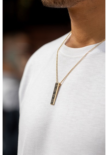 Uşaklıhafız 14 Ayar Altın Dört Element Simgeli Erkek Kolyesi