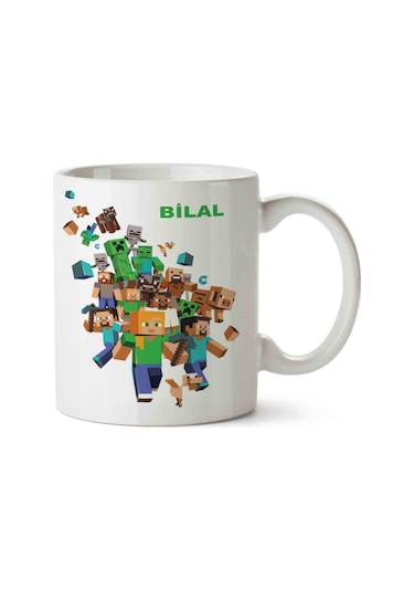 Minecraft Kişiye Özel Istediğiniz Isim Baskılı Kupa Bardak