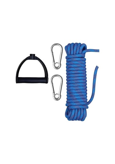 Besthome1 Karabinalarla Tırmanma Ve Yürüyüş İçin Paslanmaz Çelik Vinç Halatı Mavi Mavi