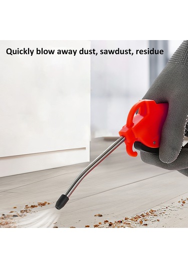 Xindoker Plastik Ve Paslanmaz Çelik Hava Blower, 300mm Eğimli Uçlu, 1/4 İnç Bağlantı, Yüksek Akışlı Kompresörlü Toz Ve Toz Temizleme Aleti 300 Mm