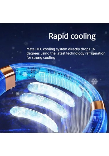 Liangmei Taşınabilir Boyun Fanı, Led 4 Soğutma Plakalı Eller