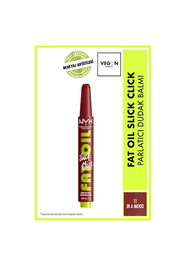 Nyx Fat Oil Slick Click Parlatıcı Nemlendirici Nude Tonlu Dudak 11