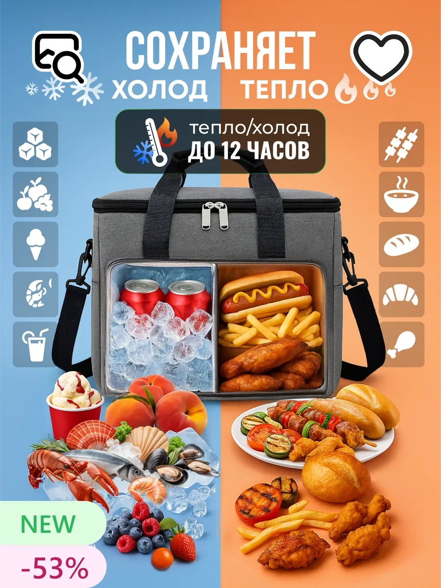 Termo Çantalı Soğutucu Çanta 392542651 Gri