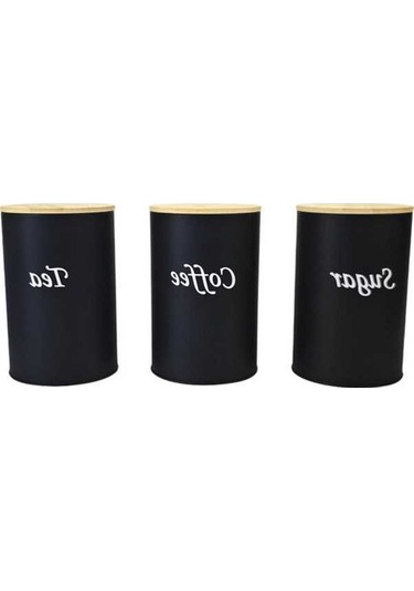 Trendooze Baharatlar İçin Mutfak Kutusu Seti Siyah Model Siyah