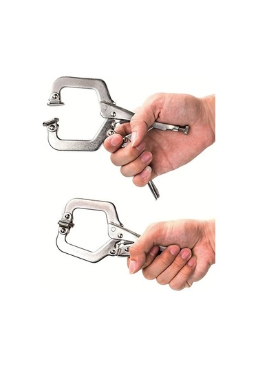 Fochsia 2 Adet 6 Inç Kilitli C Mengene, 6'lı Set Kilitli Kaynak Mengenesi, Ağır Hizmet Tipi Marangoz Mengenesi