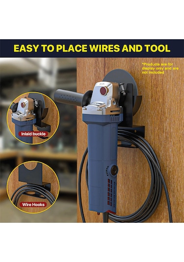 Youmex 2 Adet Duvar Montajlı Açılı Taşlama Makinesi Askısı - 5 İnç Taşlama Ve Polisaj Makineleri İçin Dayanıklı Metal Stand