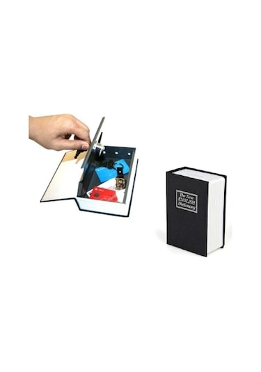 Mobgift Kitap Görünümlü Anahtarlı Gizli Kasa Kumbara Siyah