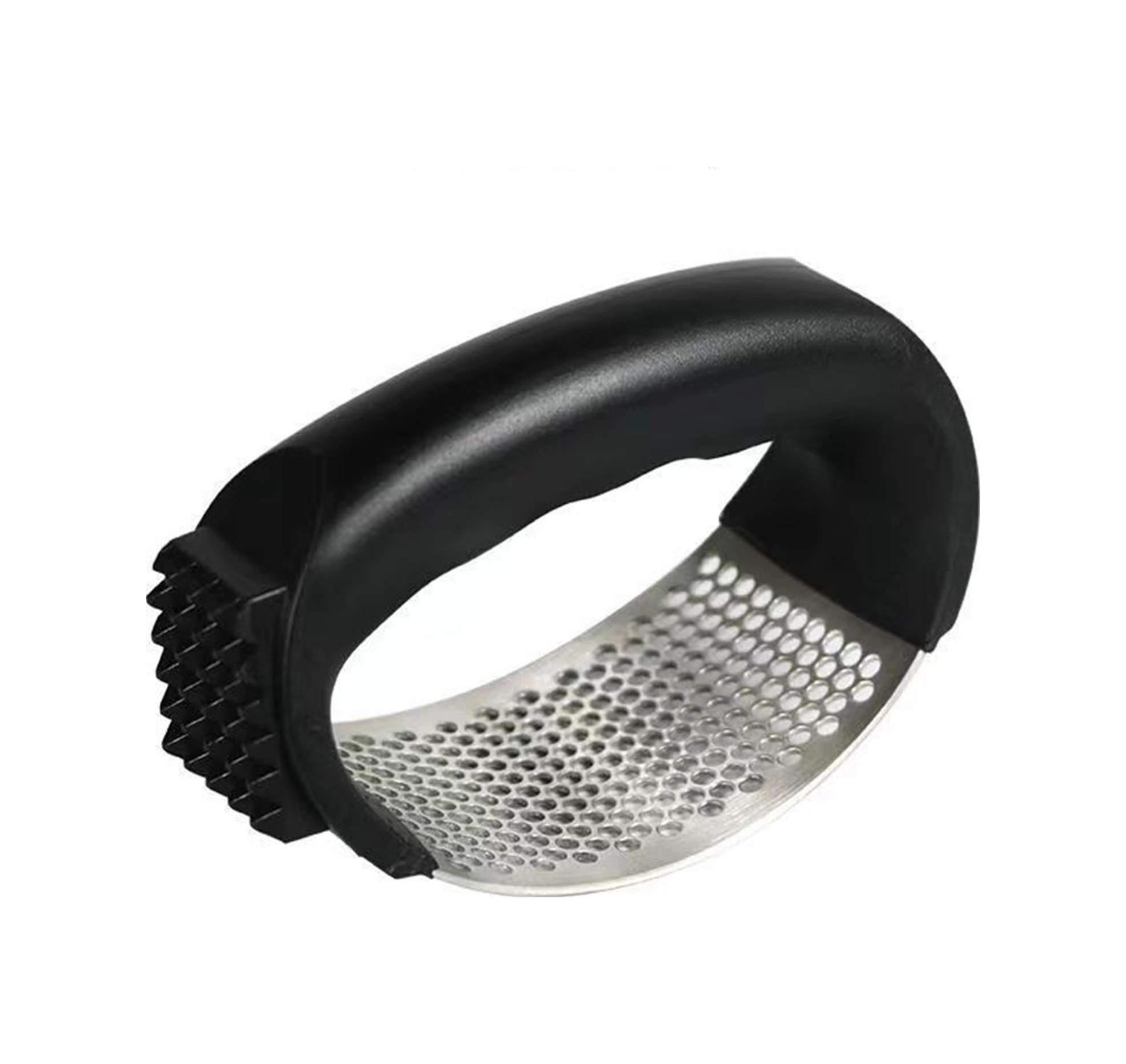 Youtek Stainless Steel Zencefil Ezici - Pratik Mutfak Aleti, Kolay Kullanım, Dayanıklı Malzeme, Taze Sarımsak Ezme, El Kokusuz, Temizliği Kolay Siyah