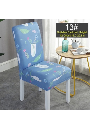 Esnek Ve Yıkanabilir Poliester Sandalye Kılıfı - Renkli Çiçek Desenli, Ev, Otel, Düğün Ve Partiler İçin Universal Tasarım Çok Renkli Çok Renkli