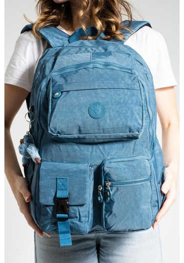 Ultra Hafif Çok Cepli Su Geçirmez Sırt Çantası Unisex Mavi Model: 571-1k - Mavi