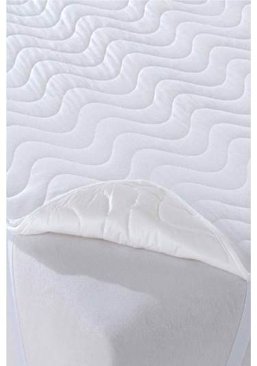 Mycey Kapitoneli Sıvı Geçirmez Alez 220x200 Cm Çift Kişilik Köşe Lastikli Beyaz