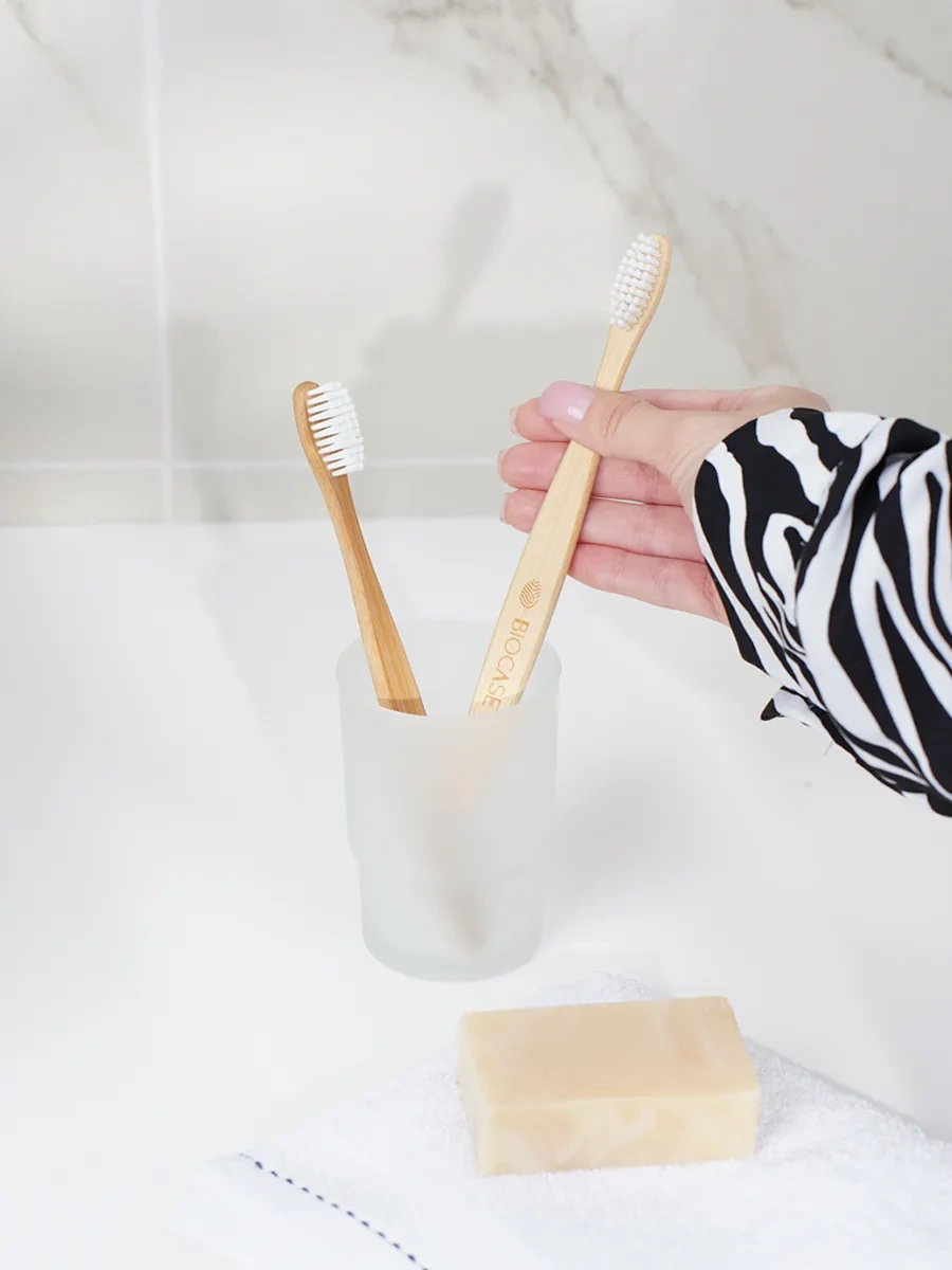 Skyphos Diş Fırçaları İçin Cam Bardak 6,7x9,6 Cm 70606298 Beyaz