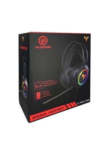 YK Design V1 Pro Max RGB Stereo Kulak Üstü Oyuncu Kulaklığı