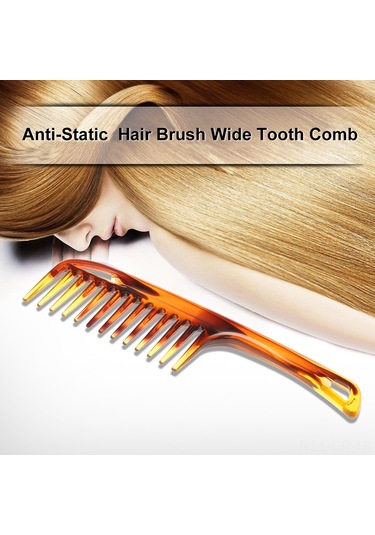 Singree Altın Abs Geniş Dişli Saç Tarak, Düz Ve Dalgalı Saçlar İçin, Saç İç Çarpışmasını Önler, Scalp Masajı, Antistatik Ve Isıya Dayanıklı, Duvara Asma Deligi İle Ev Ve Seyahat Kullanıma Uygun