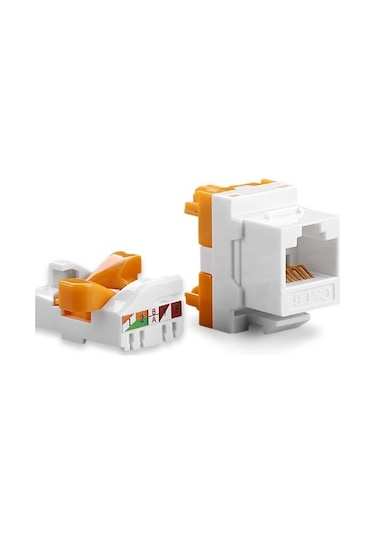 Cat6 Utp Keystone Jack Çevirmeli Tip (10'lu Paket)