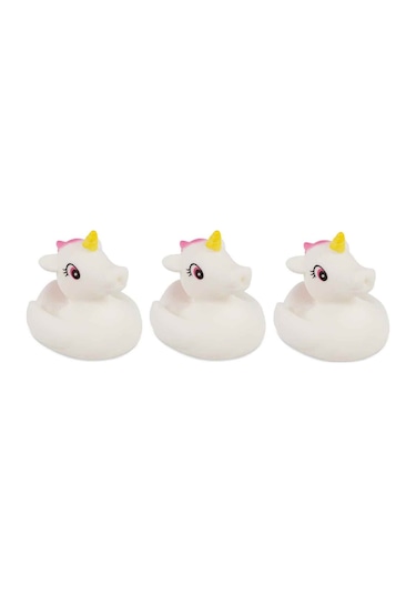 Unicorn Bebek Banyo Oyuncağı Seti - Unicorn Vinil Figürler 3'lü