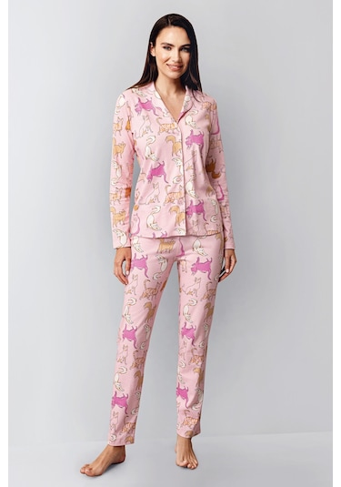 Rolypoly Kadın Pembe Gömlek Pijama Rp3711-s-v2 Pembe
