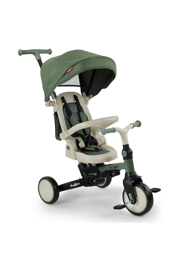 Baby2go Go Bike 6 İn 1 Üç Tekerli Katlanabilir Bisiklet Yeşil Yeşil