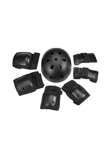 S Boyutu Spor Koruyucu Seti Kask, Dirsek, Diz, Bilek - Tüm Yönlü Koruma - Kaykay, Bisiklet, Scooter İçin Çok Renkli Çok Renkli