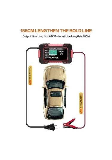 Pazly Tamir Şarj Motosiklet Kurşun-asit Evrensel Akıllı 12v6a Bh Araba Akü Cihazı