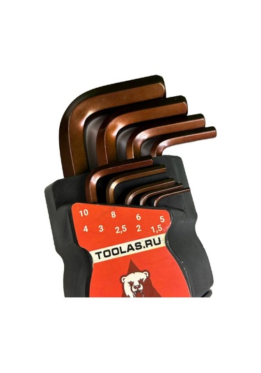 Toolas 9 Parçalı Kısa Köşe Altıgen Anahtar Seti 320889803