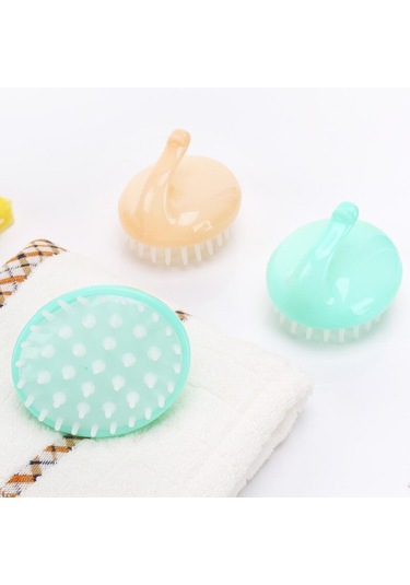 Çocuk Şampuanı Fırçası Şampuan Tarak Bebek Şampuanı Tarak Plastik Silikon Kafa Saç Vücut Temizleme Fırçası Bebek Bakımı Çocuk Saç Fırçası