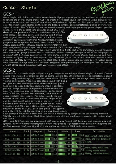 Artec Giovanni Custom Single Gcs-1 Bridge Single Manyetik