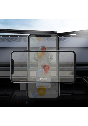 Voguecode Yesıdo C107 Araç Telefonu Montajlı Manyetik 360 Dönebilen Telefon Tutucu Kontrol Paneli Emme Telefon Standı Siyah Yok Havalandırma Ykfyk8