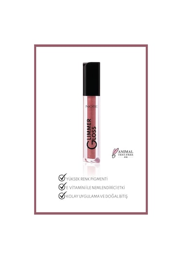 Note Cosmetique Glimmer Gloss Işıltılı Nemlendirici Dudak Parlatıcısı - 30 Iconic Pink