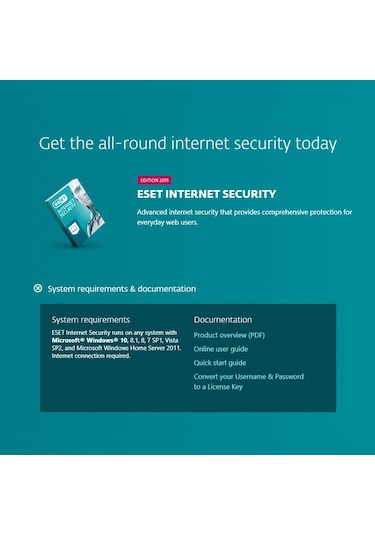 Eset Internet Security 2022 Lisans Anahtarı | 1 Yıl & 1-3-5 Cihaz (529349668)