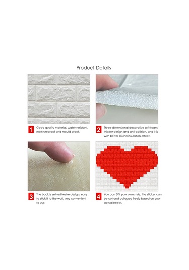 Yifomall 3d Köpük Duvar Stickerı - Kendinden Yapışkanlı, Su Geçirmez, Çocuk Odası Ve Salonlar İçin Çok Renkli