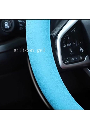 Çok Renkli Direksiyon Kılıfı Silikon Araba Elastik Eldiven Kılıfı Trend Araba Kılıfı Evrensel Yeşil