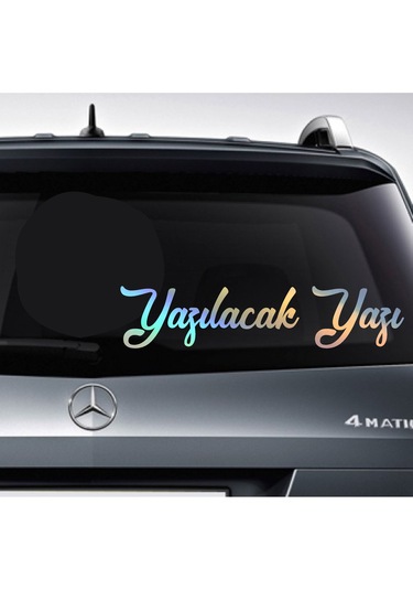 Kişiye Özel Ad Soyad Sticker 2 Adet - Araba Oto Motosiklet Karavan Sticker - 00121 12 Cm
