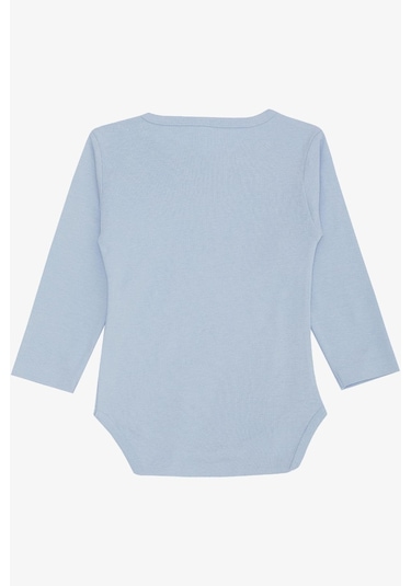 Breeze Erkek Bebek Çıtçıtlı Zıbın Body Araba Baskılı 9 Ay-3 Yaş, Açık Mavi-açık Mavi Açık Mavi