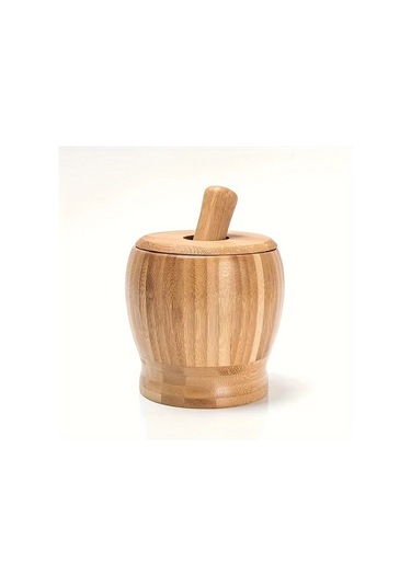 Willowhaven Multicolor Premium Bambuz Sarımsak Ve Baharat Havanı Kolay Kullanım Doğal Sos Ve Salata